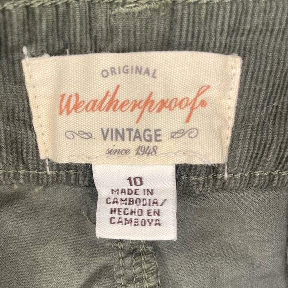 Weatherproof Vintage Wide-Leg Corduroy, Size: 10 Color: Olive Green - Picture 6 of 8